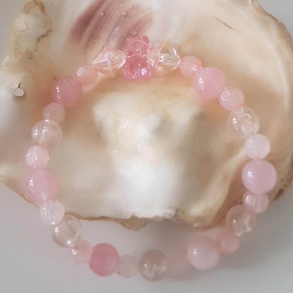 🐻 Kunzite Pink Gummy Bear Bracelet